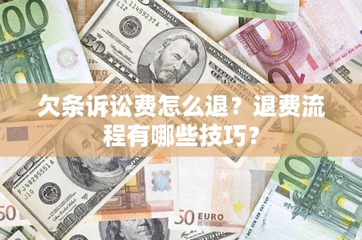 北京欠条诉讼费怎么退？退费流程有哪些技巧？