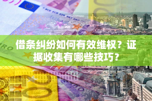 北京借条纠纷如何有效维权？证据收集有哪些技巧？