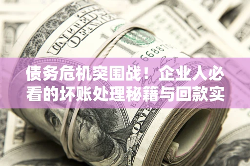 北京债务危机突围战！企业人必看的坏账处理秘籍与回款实战指南